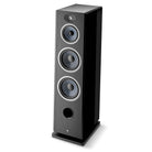 Focal Omada N°4 Floor Standing Speaker - Black High Gloss - single speaker no grille angled left