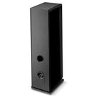 Focal Omada N°4 Floor Standing Speaker - Black High Gloss - single speaker rear view angled left