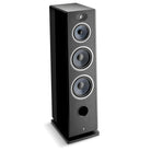 Focal Omada N°4 Floor Standing Speaker - Black High Gloss - single speaker no grille angled right