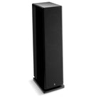 Focal Omada N°4 Floor Standing Speaker - Black High Gloss - single speaker with grille angled right