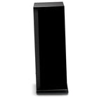 Focal Omada N°4 Floor Standing Speaker - Black High Gloss - single speaker side view facing right no grille