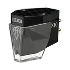 Ortofon MC X10 Moving Coil Cartridge - angled front view with sylus guard