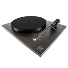 Rega Planar 1 Turntable - black - front view angled left