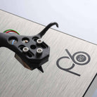Rega Planar 6 RS Special Edition Turntable - detail of ND9 cartridge on tonearm and P6RS logo