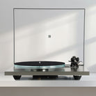 Rega Planar 6 RS Special Edition Turntable - front view with open dustcover and record mat