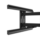 Black TV wall mount bracket on a white background