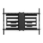 Black TV wall mount on a white background