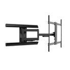 Black TV wall mount on a white background