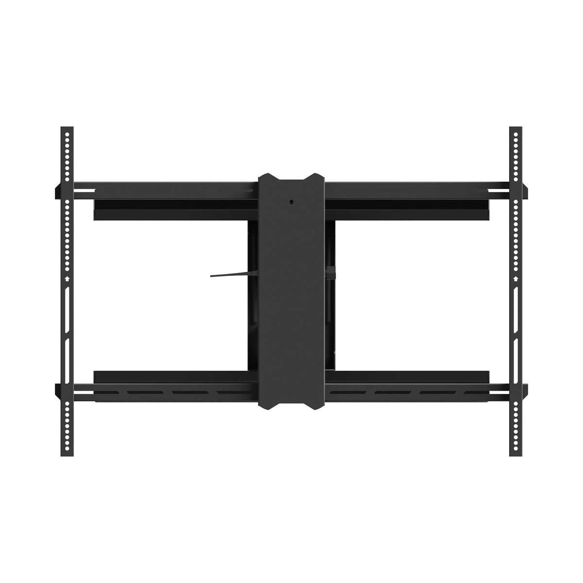Black TV wall mount on a white background