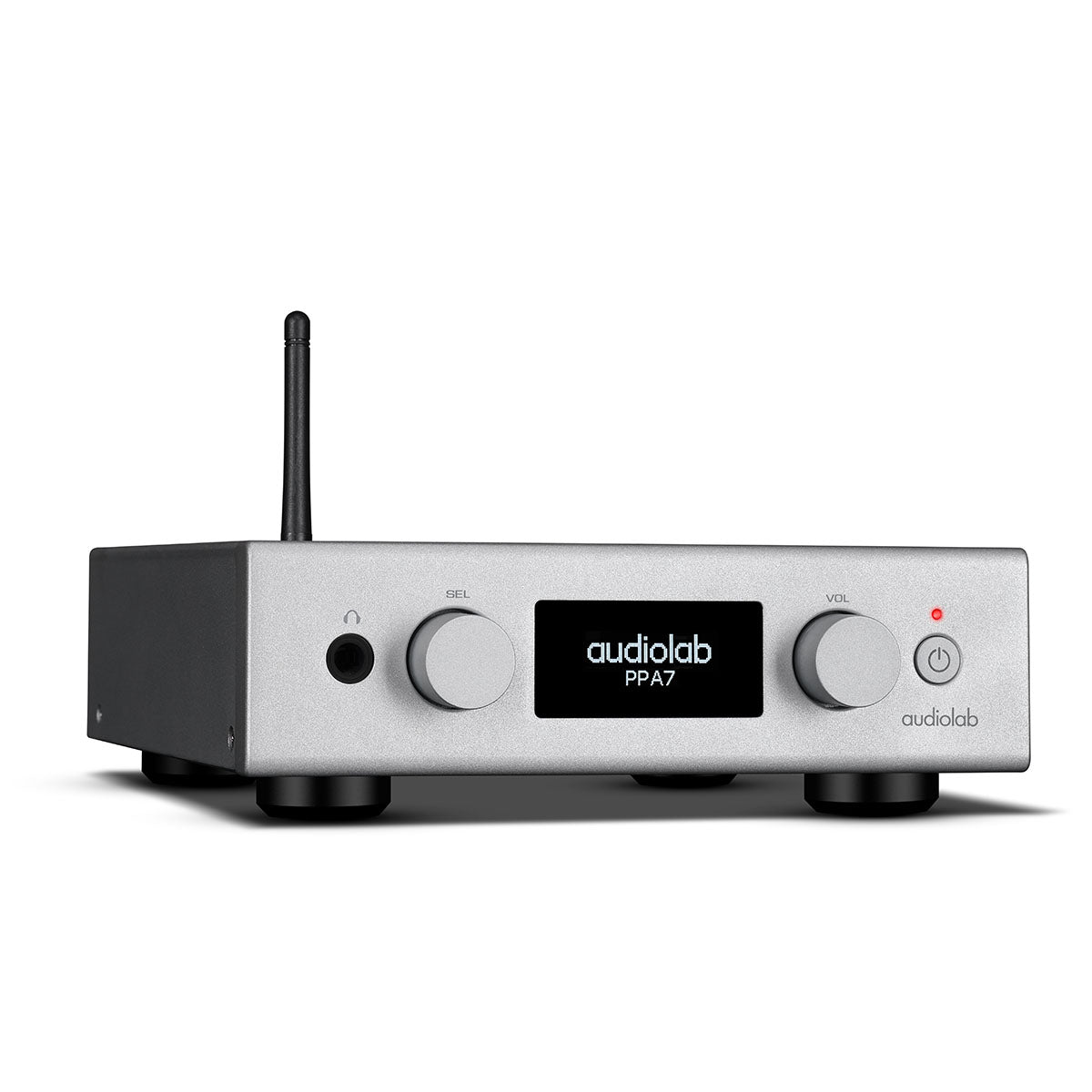 Audiolab PPA7 Phono Preamplifier - Silver - front view angled right