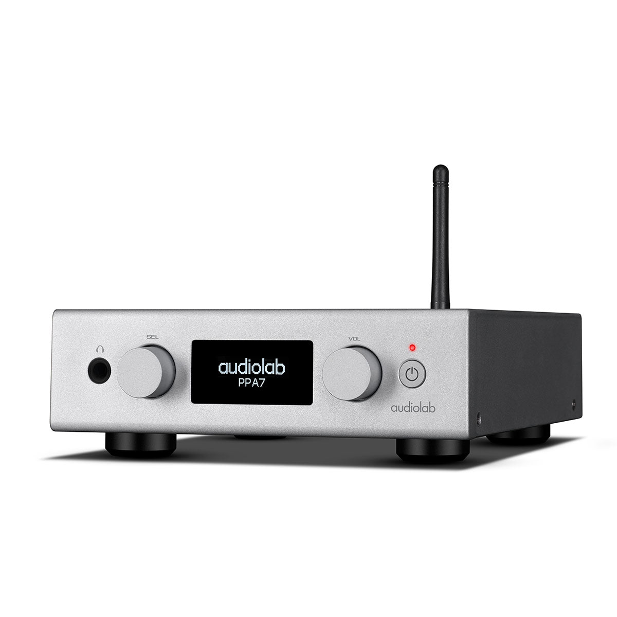 Audiolab PPA7 Phono Preamplifier - Silver - front view angled left