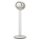 Devialet Phantom Ultimate 98 dB High-End Connected Speaker - Light Pearl - speaker on Light Pearl Devialet Tree stand side view facing left