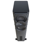 Perlisten Audio A3t Tower Speaker - Matte Black - single speaker front and top view angled down