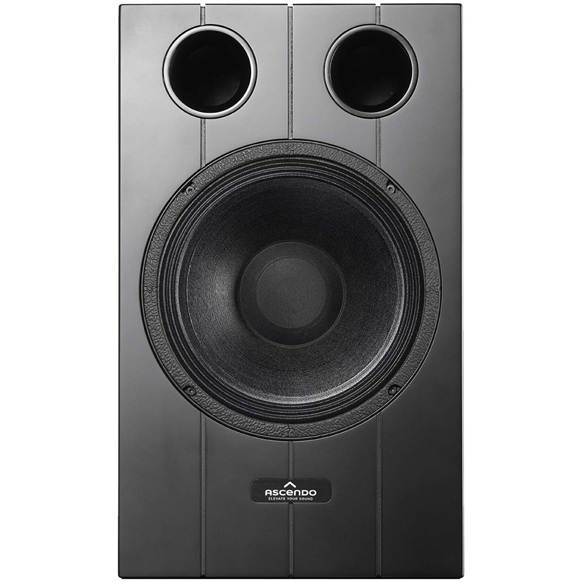 Ascendo Audio The10 Passive On-Wall Loudspeaker - Black/Black Grille - Each front view without grille