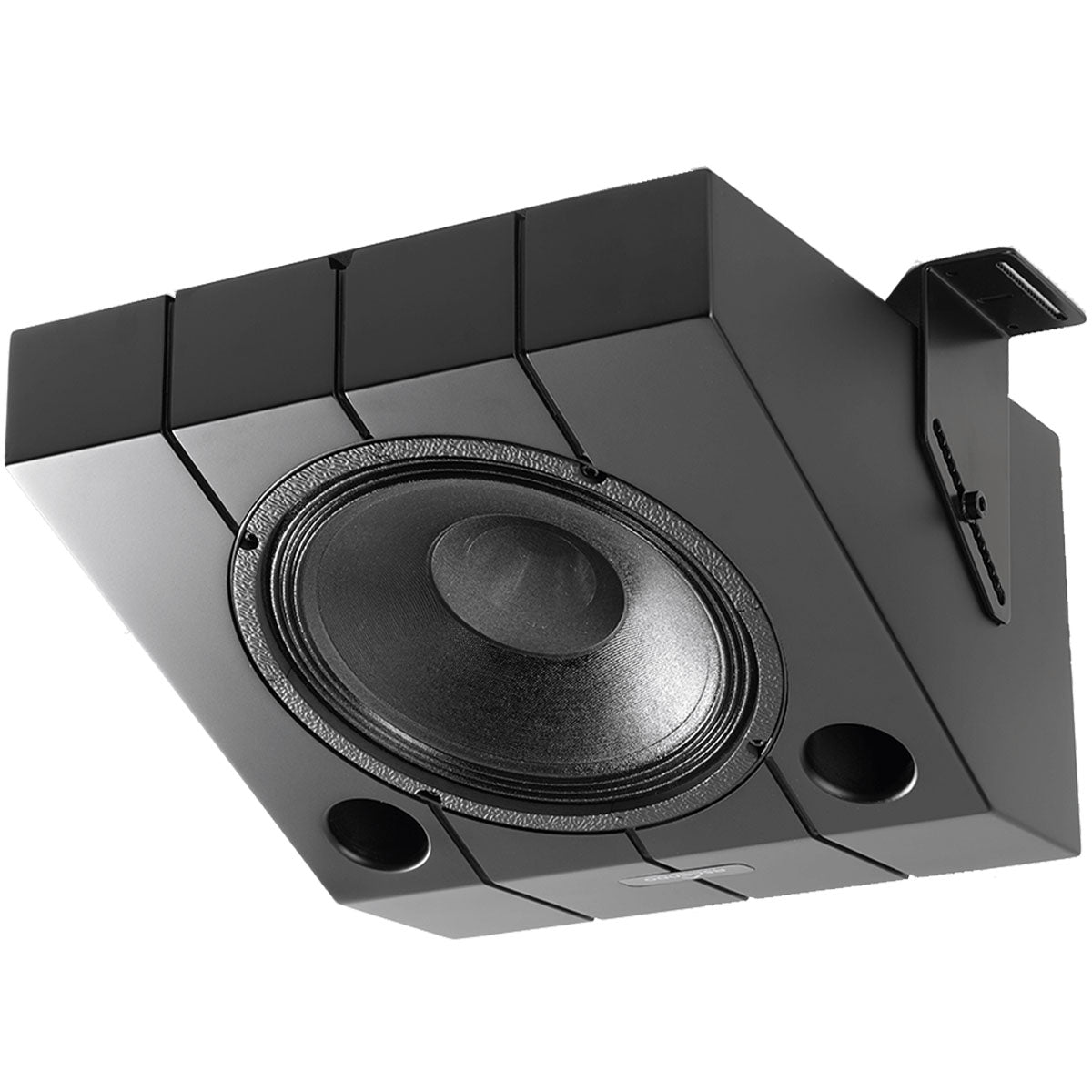 Ascendo Audio The10 Passive Wedge 30 On-Wall Loudspeaker - Black/Black Grille - Each front view with mounting brackets