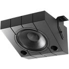 Ascendo Audio The10 Passive Wedge 30 On-Wall Loudspeaker - Black/Black Grille - Each front view with mounting brackets