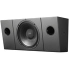 Ascendo Audio The10 Passive LED Phantom Voice On-Wall Loudspeaker - Black/Black Grille - Each angled front view without grille
