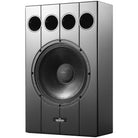 Ascendo Audio The12 Passive On-Wall Loudspeaker - Black/Black Grille - Each angled front view without grille