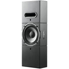 Ascendo Audio The6 Passive Narrow On-Wall Loudspeaker - Black/Black Grille - Each angled front view without grille