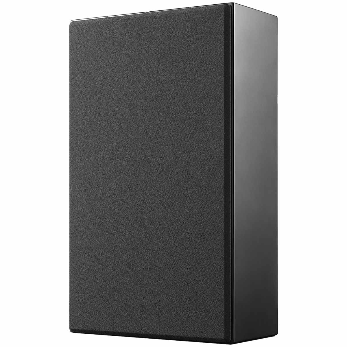 Ascendo Audio The10 Passive On-Wall Loudspeaker - Black/Black Grille - Each angled front view with grille