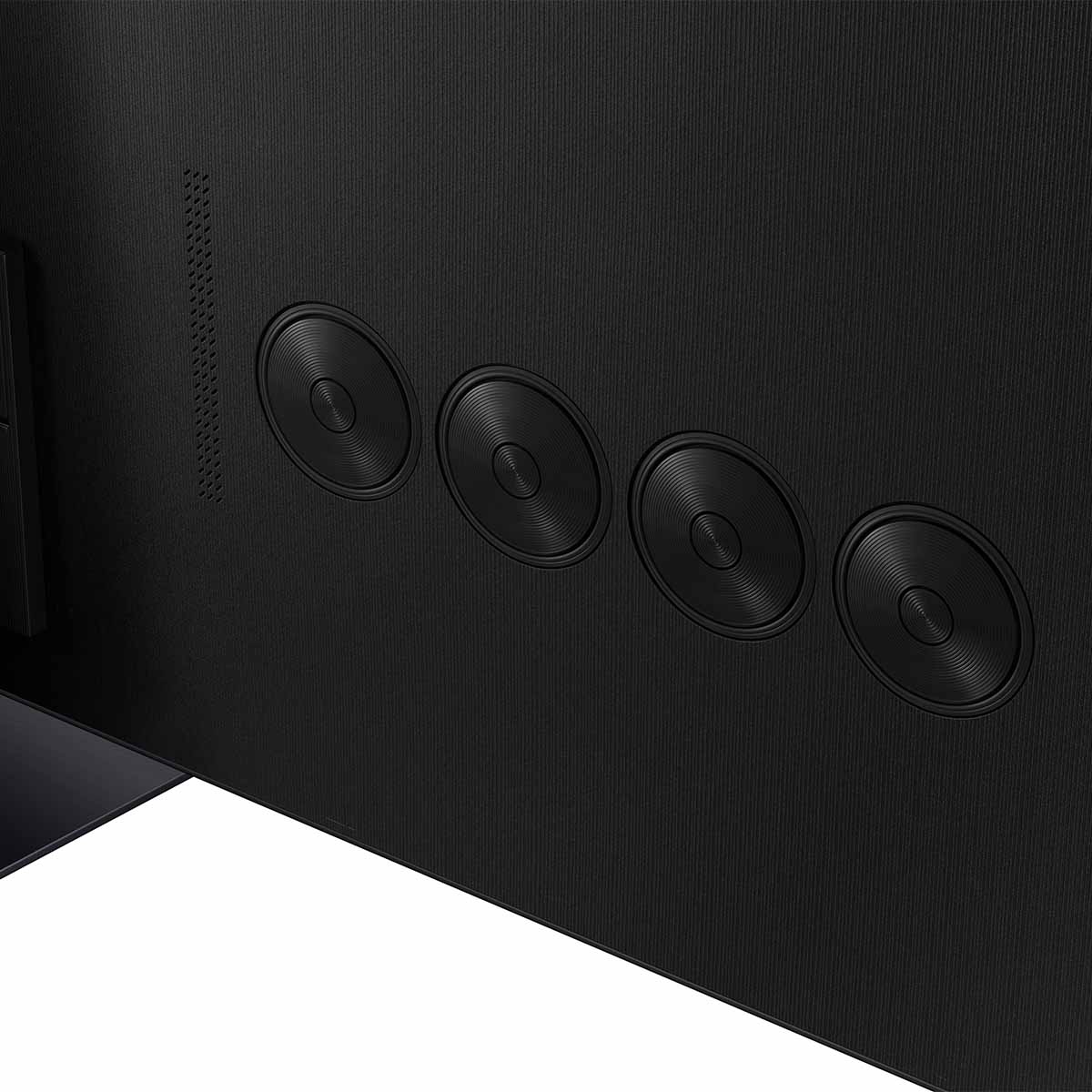 Samsung QN990F 8K Neo QLED Mini LED Smart TV - angled rear view of speakers