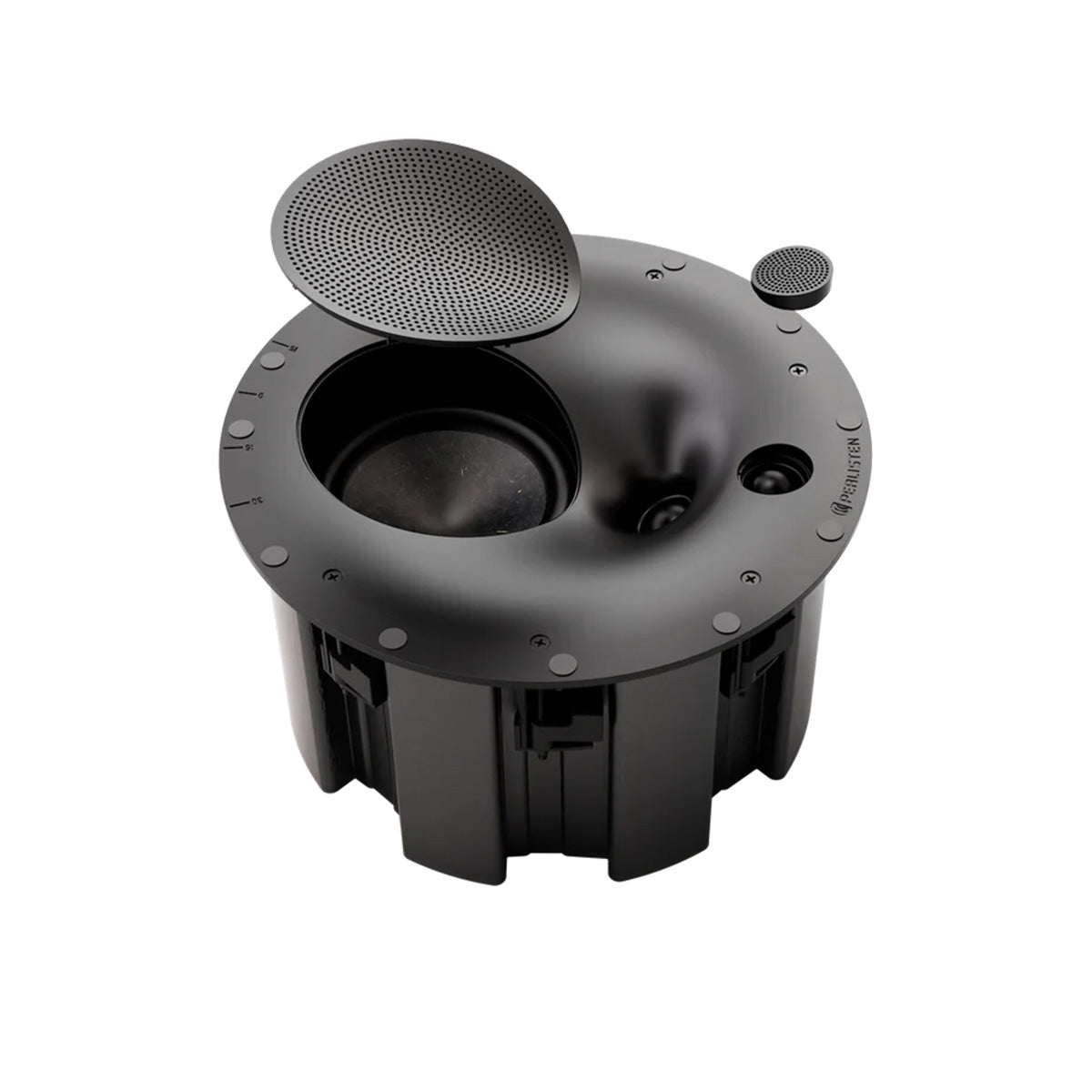 Perlisten Audio R3ic In-Ceiling Speaker - angled top view without grille