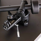 Rega Planar 1 Turntable - black - detail of RB110 tone arm counterweight end