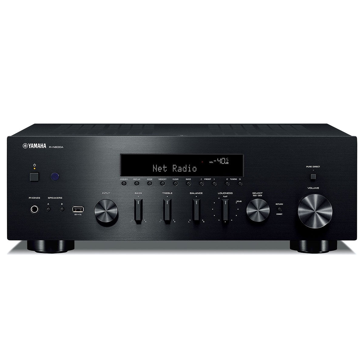 Yamaha R-N600A Network Receiver - Black - front view