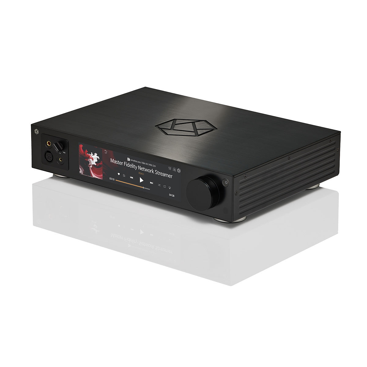 HiFi Rose RS451 Network Streamer and DAC - black - front view angled left