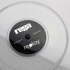 Rega Replay Turntable - detail of dustcover branding