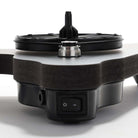 Rega Replay Turntable - rear view of belt drive and power switch