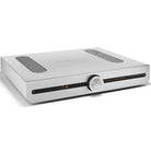 Angled front view of Roksan Attessa Integrated Amplifier in the color silver