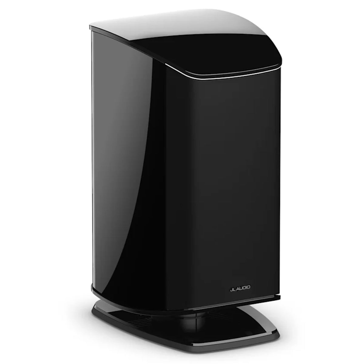 JL Audio Primacy S3 Active Standmount Loudspeaker angled left front view with grille
