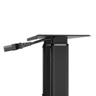 Black adjustable stand on a white background