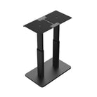 Black adjustable stand on a white background