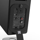 Kanto SU2 Uki & Ora Speaker Stands - single black with black Ora speaker - zoomed and angled rear view