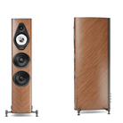 A pair of Sonus Faber Olympica III G3 Floor Standing Speakers - Pair shown on a clean white background, displaying both the front view with three drivers and the side profile with a wood-grain finish.