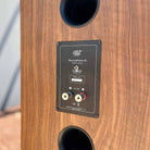 MoFi Electronics SourcePoint 10 Master Edition Bookshelf Speakers - walnut - detail photo of rear crossover unit