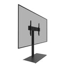 Black TV stand with a screen on a white background