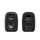 Kanto UKI Compact Desktop Speakers - Onyx pair - front and rear views