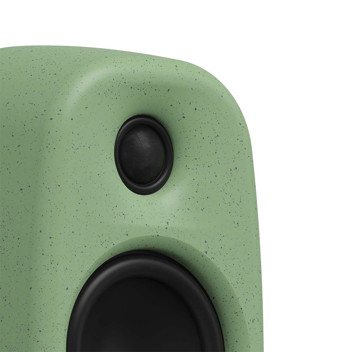 Kanto UKI Compact Desktop Speakers - Sage - zoomed view of tweeter