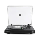 Victrola Wave Bluetooth Turntable - black with open dust cover - front view