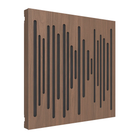 Vicoustic VicPattern Ultra Wavewood MKII Acoustic Panel - Box of 3 in dark walnut