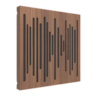 Vicoustic VicPattern Ultra Wavewood MKII Acoustic Panel - Box of 3 in natural walnut