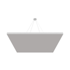 Vicoustic ViCloud VMT Flat Square Ceiling Suspension in Colors - Box of 4 in light grey