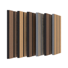 A set of Vicoustic VicStrip Sample Pack Panels in various wood and composite textures and colors, shown against a plain white background.