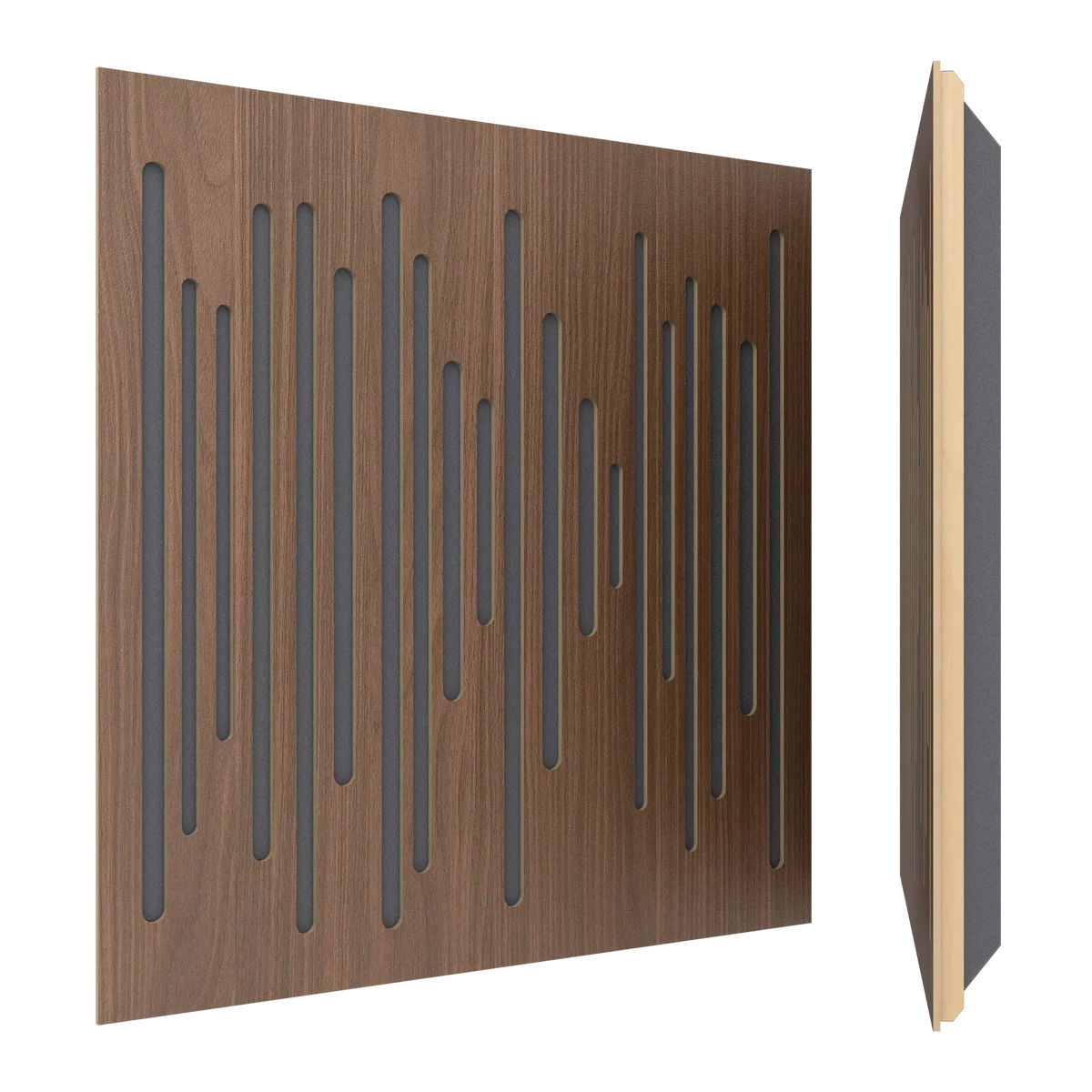 Vicoustic Wavewood Ultra Lite Absorption Panel in dark walnut