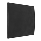 A square black acoustic foam panel with rounded corners and a textured surface, shown at a three-quarter angle on a plain white background.