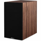 Paradigm Premier 120B V2 Bookshelf Speaker - Each walnut angled front view with grille
