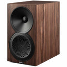 Paradigm Premier 120B V2 Bookshelf Speaker - Each walnut angled front view without grille